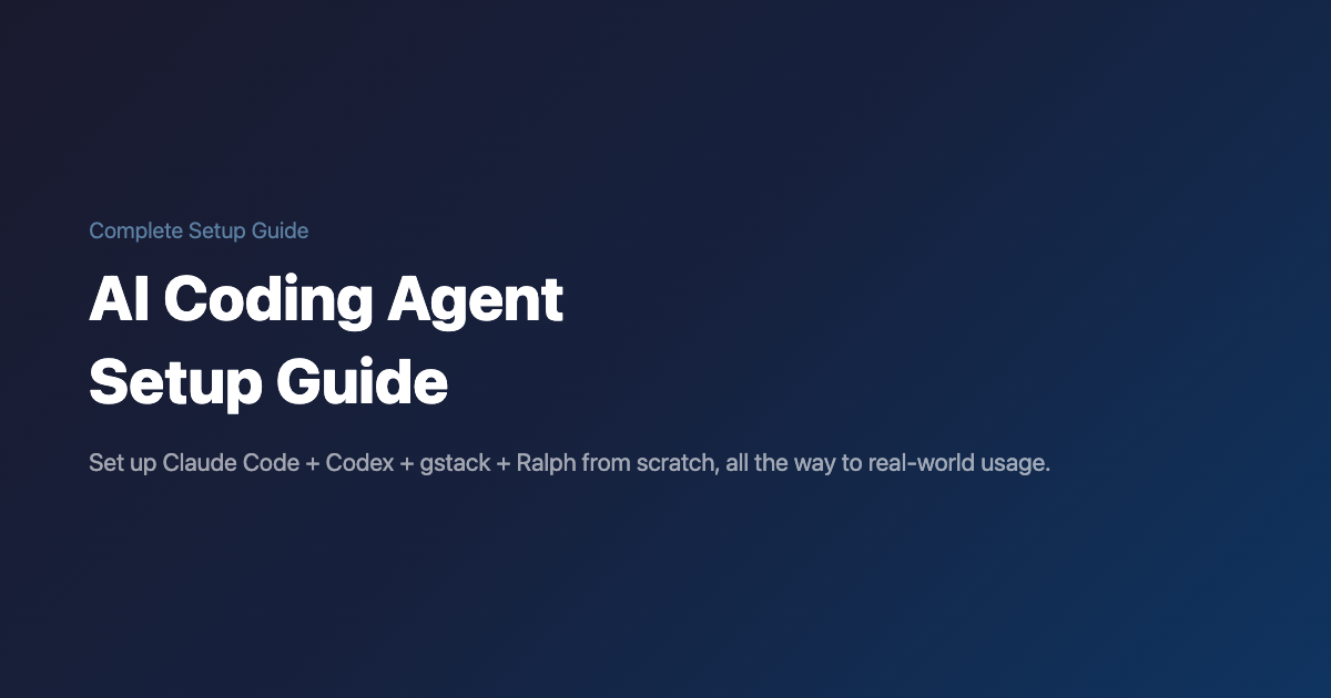 AI Coding Agent Setup Guide